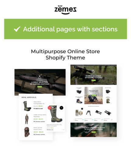 Huge Hunting - Tema Toko Perburuan Shopify - Fitur Gambar 1