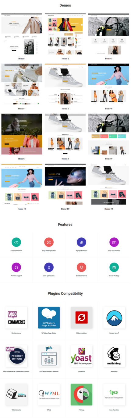 Tema WordPress Toko Mode Elementor – Mode Baru – Fitur Gambar 1