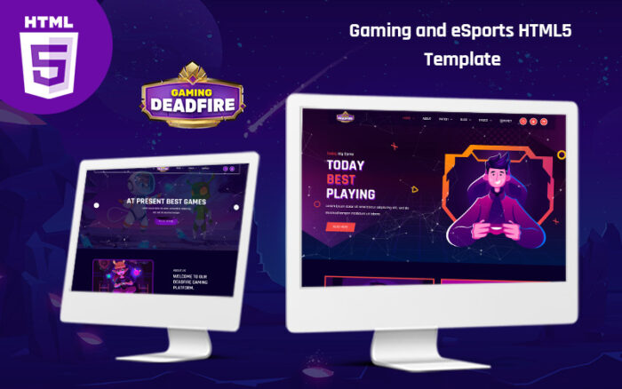 Deadfire - Template HTML5 Gaming dan eSports - Fitur Gambar 1