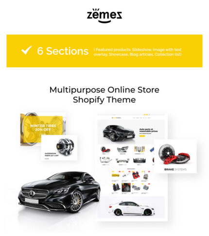 Template eCommerce Penyetelan Mobil Tema Shopify - Fitur Gambar 1