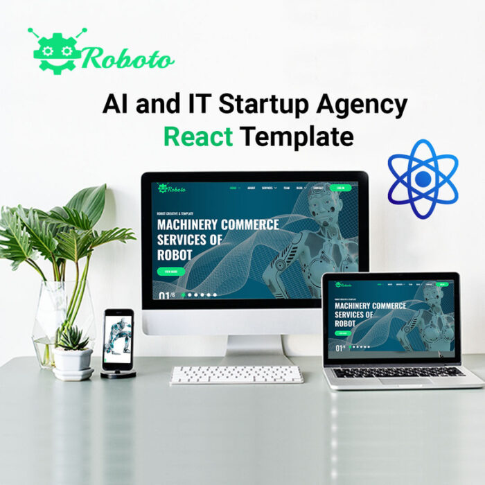 Roboto - Template Situs Web React untuk Agensi Startup AI dan TI - Fitur Gambar 1