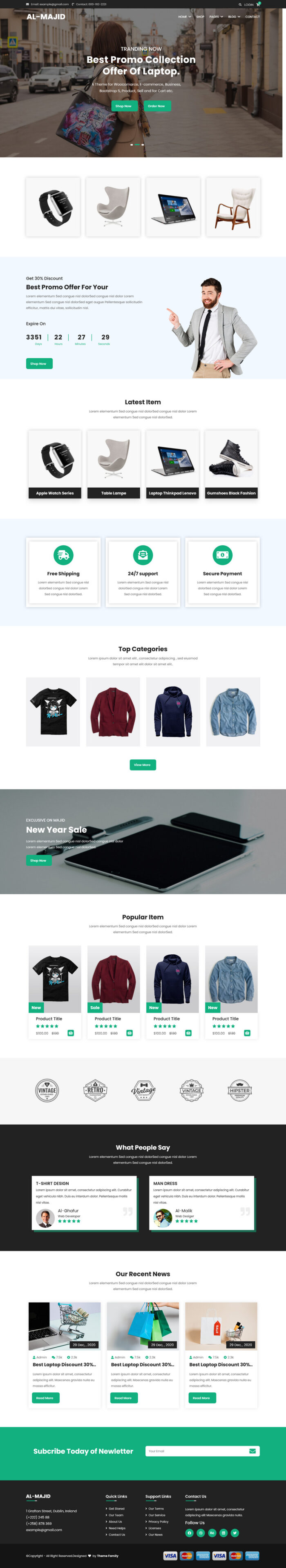 Al-Majid - Template Situs Web Bootstrap E-commerce - Fitur Gambar 1