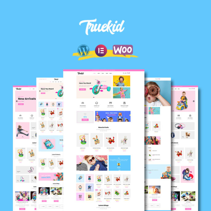 Truekid - Tema WordPress WooCommerce Toko Anak-anak - Fitur Gambar 1