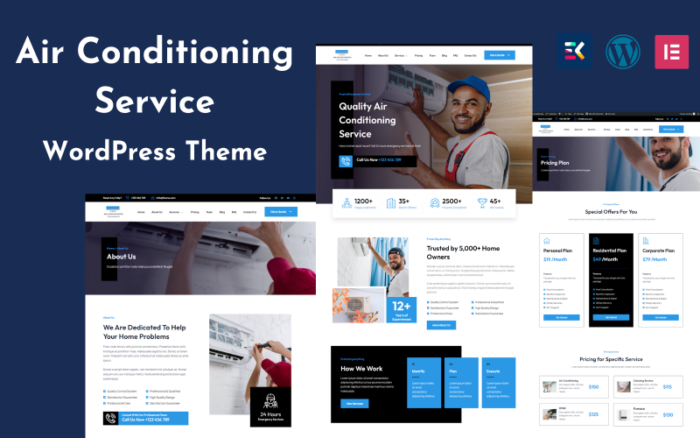 AC Repair Services Elementor Wordpress Theme