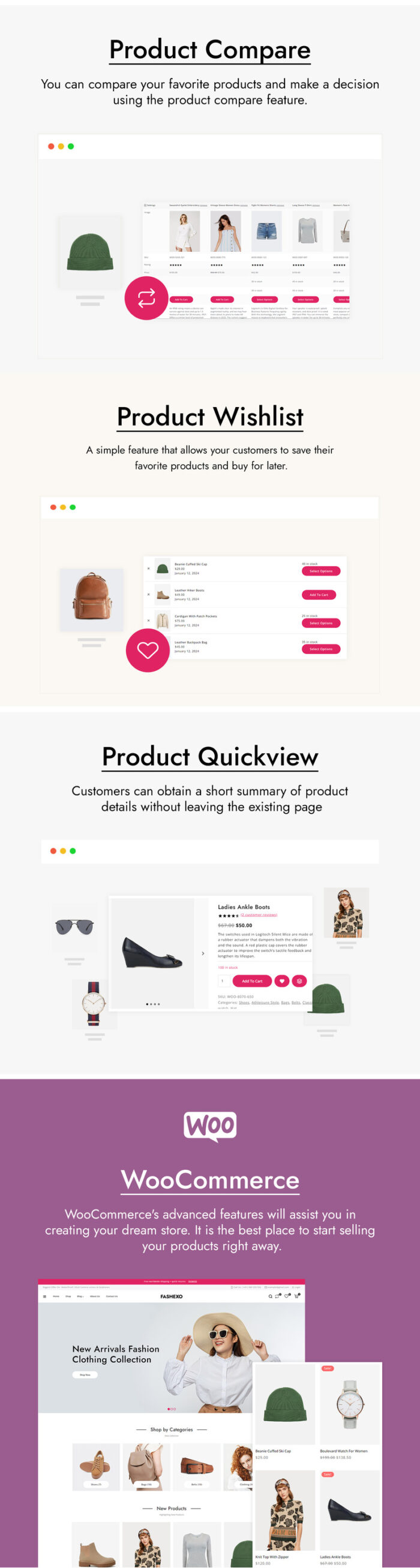 Fashexo - Tema WooCommerce Desain Mode dan Pakaian - Fitur Gambar 4