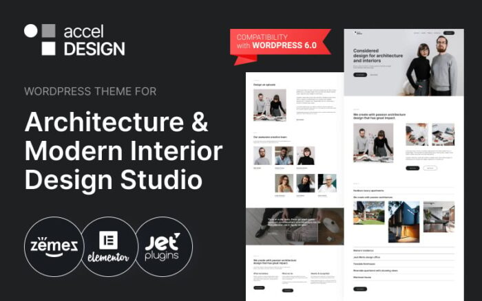 AccelDesign - Tema WordPress untuk Studio Arsitektur & Desain Interior Modern