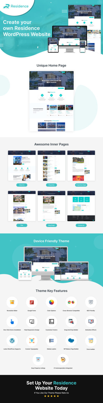 Residence - Tema WordPress Real Estat - Fitur Gambar 1