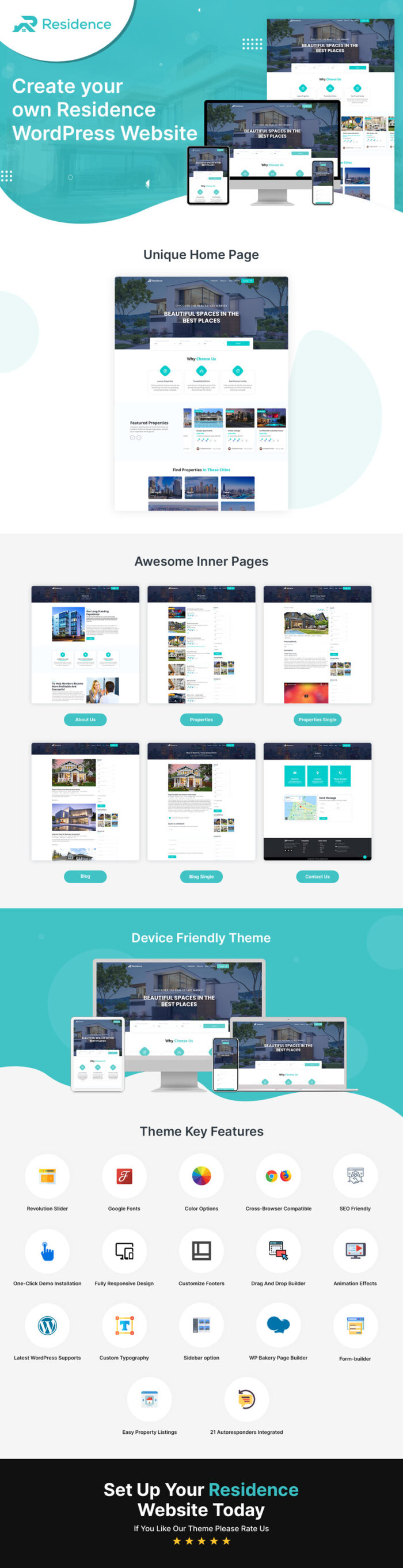 Residence - Tema WordPress Real Estat - Fitur Gambar 1