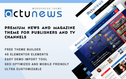 Actunews - Tema WordPress Berita dan Majalah Elementor