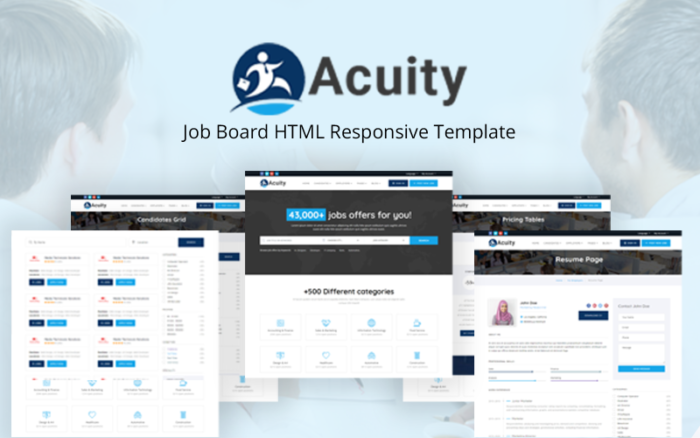 Acuity - Template Situs Web Responsif HTML Papan Pekerjaan