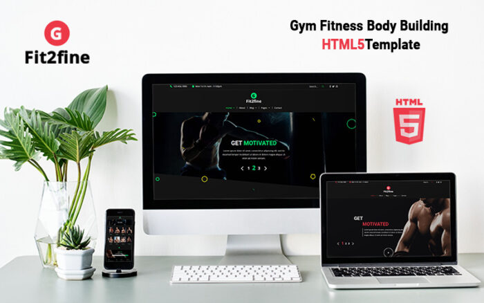 Fit2Fine - Template HTML5 untuk Membangun Tubuh dan Kebugaran Gym - Fitur Gambar 1