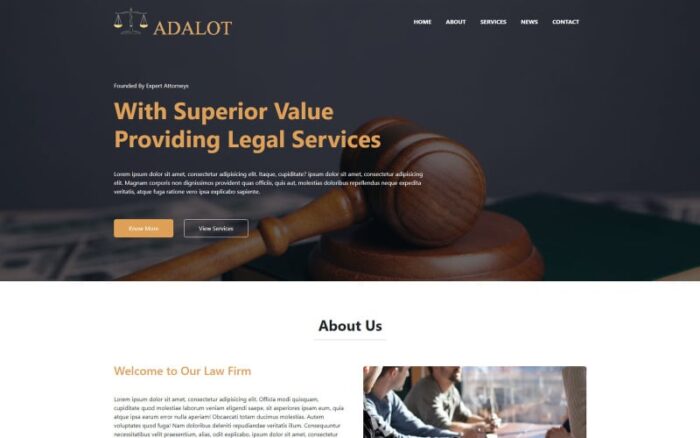 ADALOT - Template Halaman Arahan Firma Hukum