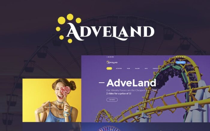 Adveland - Tema WordPress Responsif Taman Hiburan