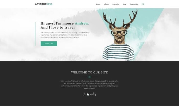 Adverocking - Tema WordPress Elementor Gaya Hidup Netral