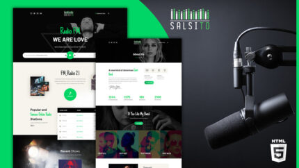 Template Situs Web HTML Bootstrap HTML5 Radio FM Salsito - Fitur Gambar 1