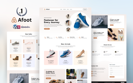 Afoot — Footwear and Shoe Store Elementor landing page