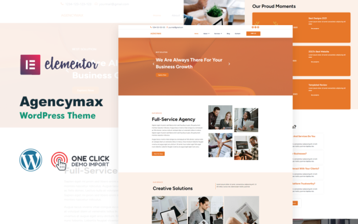 Tema WordPress Elementor IT Agensi Kreatif Agencymax