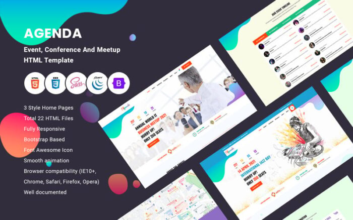 Agenda - Template HTML Acara, Konferensi, dan Pertemuan