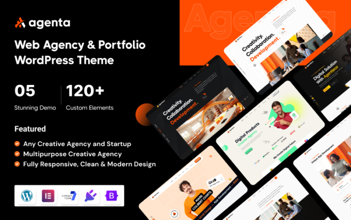 Agenta – Tema WordPress Agensi & Portofolio Kreatif