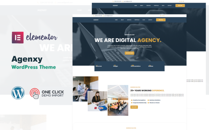 Agenxy Agensi Kreatif IT Elementor Tema WordPress