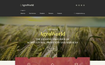 Agriculture Responsive Website Template