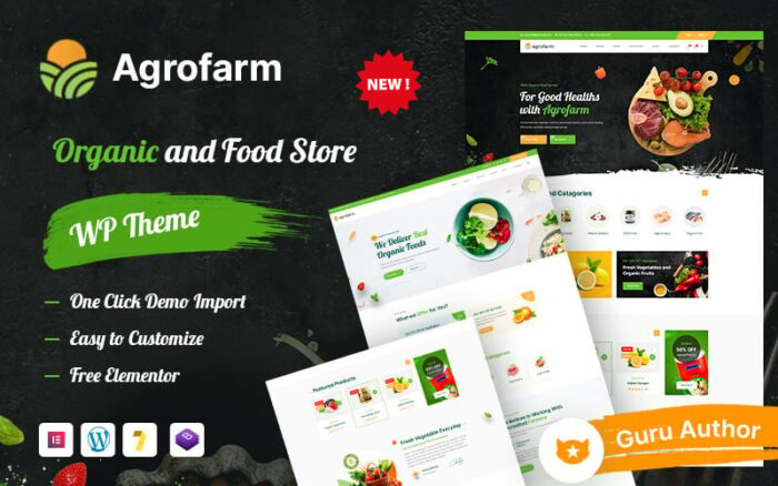 Agrofarm - Tema WordPress Makanan Organik & Toko Organik.