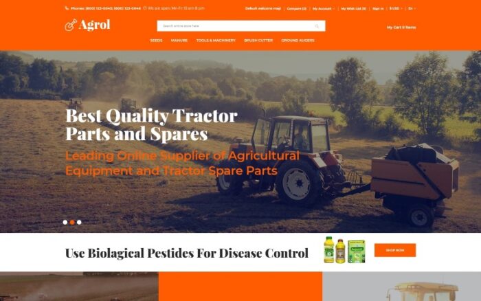 Agrol - Template OpenCart Kreatif Pertanian