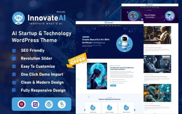 AI Startup & Technology WordPress Theme