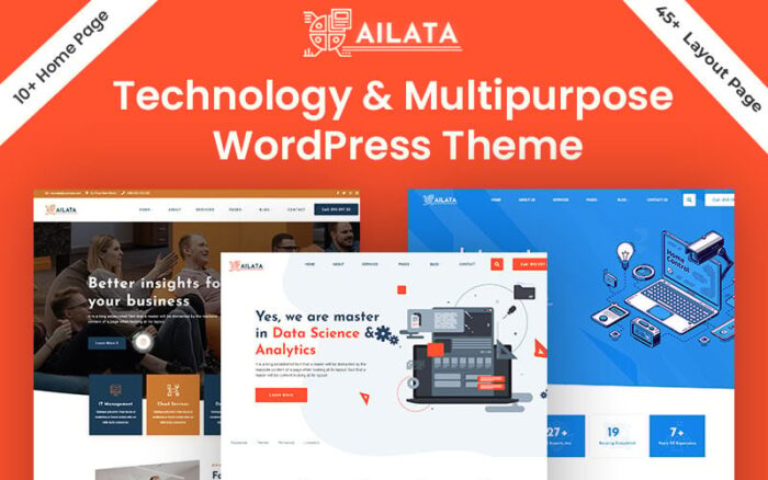 Ailata - Tema WordPress Ilmu Data, Kecerdasan Buatan & Solusi TI