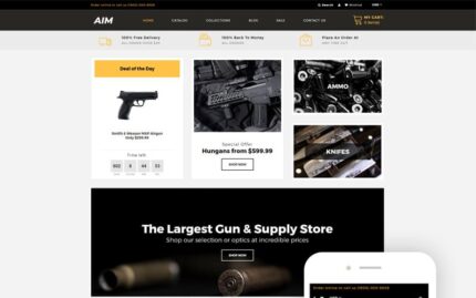 AIM - Tema Shopify Modern Toko Senjata