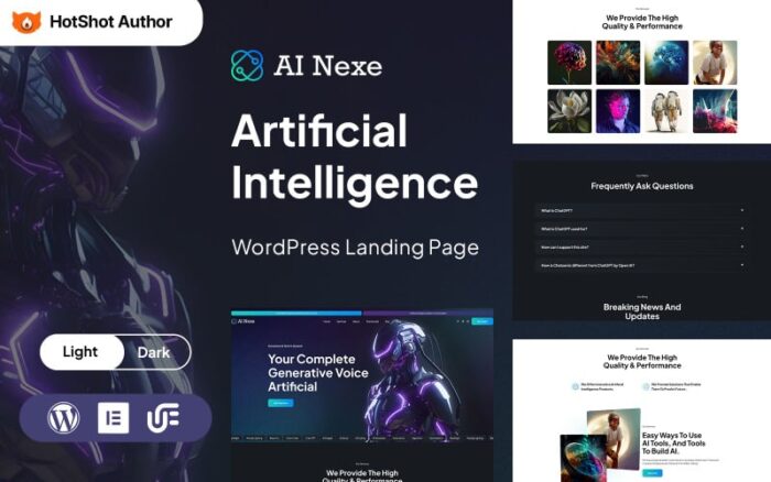 Ainexe - Artificial Intelligence WordPress Landing Page Template