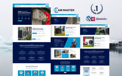 Air Master AC Repair Elementor Template Kit