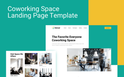 Akmal - Coworking Space Landing Page Template