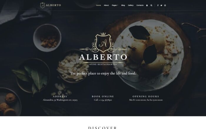 Alberto - Restaurant Responsive Classy Joomla Template