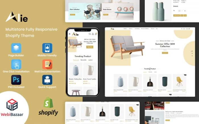 Alie - Tema Shopify Furnitur Terbaik