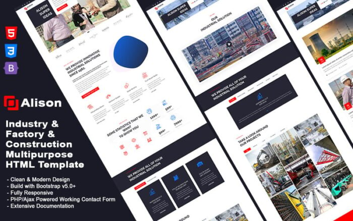 Alison - Template HTML Serbaguna Industri & Konstruksi & Pabrik