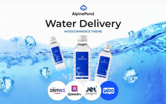 AlpinePond - Template Situs Web Air Minum Kemasan WordPress