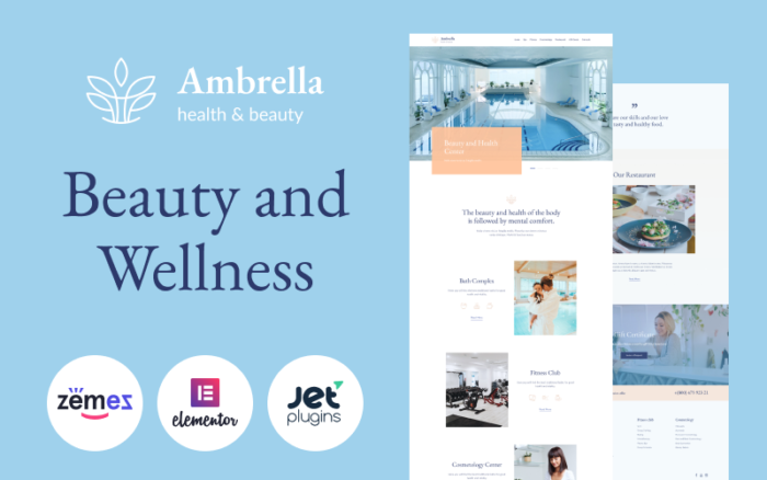 Ambrella - Tema WordPress Template Situs Web Kecantikan dan Kesehatan