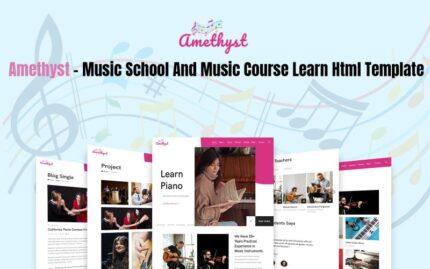 Amethyst - Music School And Music Course Learn Html Template