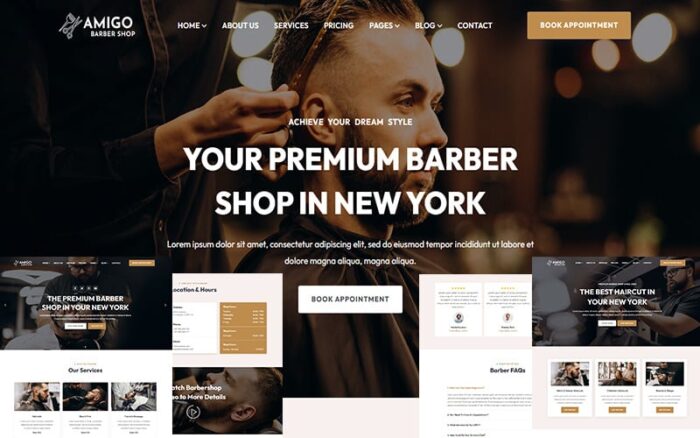 Amigo - Template Situs Web HTML5 Responsif untuk Pangkas Rambut