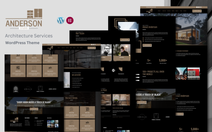 Anderson - Tema WordPress Studio & Portofolio Arsitektur