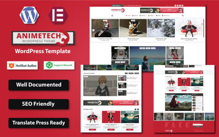 AnimeTech – Template WordPress Elementor Berita Anime & Manga