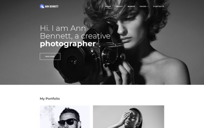 Ann Bennett - Portofolio Fotografer Template Situs Web HTML Kreatif Multihalaman