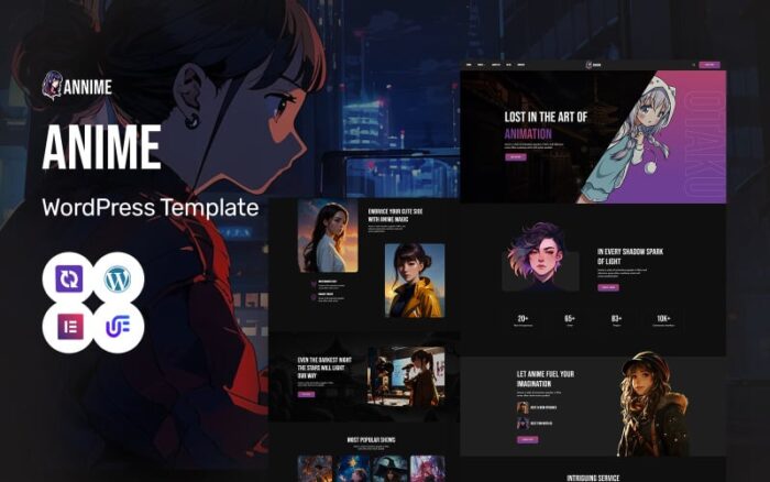 Tema WordPress Elementor Anime dan Manga