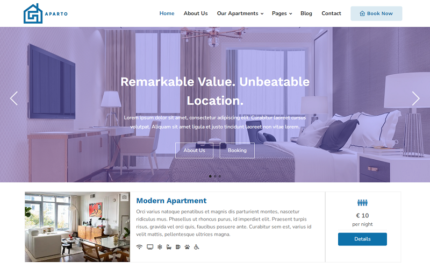 Aparto - Real Estate, Apartment, Building, House, Flat Rent and Sell Booking WordPress Theme