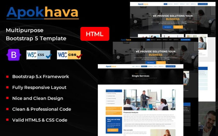 Apokhava - Template Situs Web HTML Multihalaman Boostrap 5