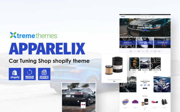 Tema Shopify Toko Penyetelan Mobil Apparelix