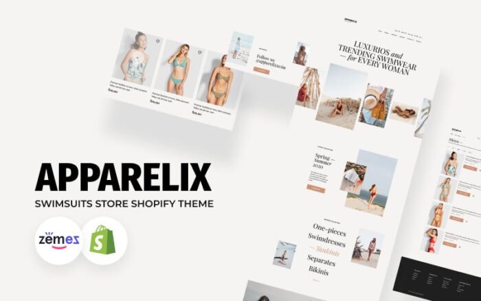 Tema Shopify Toko Pakaian Renang Online Apparelix