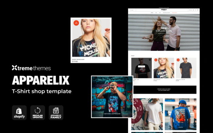 Template Toko Kaos Apparelix Tema Shopify