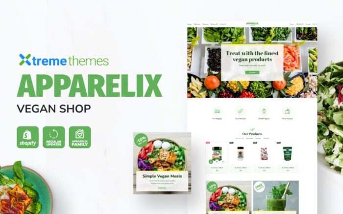 Tema Shopify Toko Vegan Apparelix